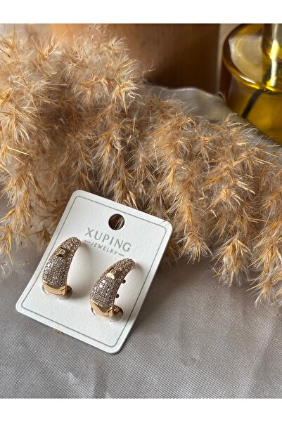 shop Gold Taşlı Zarif Tasarım Küpe