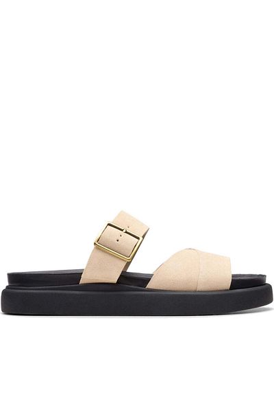 CLARKS Beige Sandals Womens Shoes