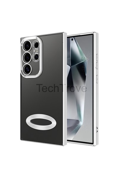 TechTrove حافظة هاتف Samsung Galaxy S24 Ultra مع غطاء حماية للكاميرا وشعار