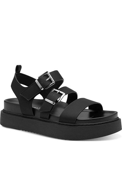 Tamaris Black Sandals Womens Shoes
