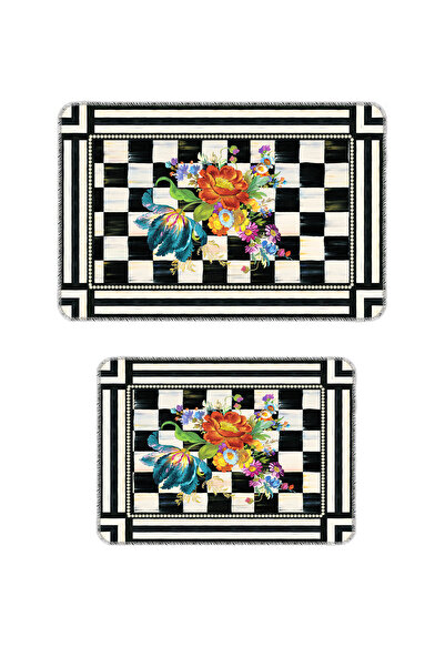 BigArts Home Μοντέρνα διακοσμητική αντιολισθητική πατάκι μπάνιου με μοτίβο λουλουδιών 50x60-60x90 εκ.