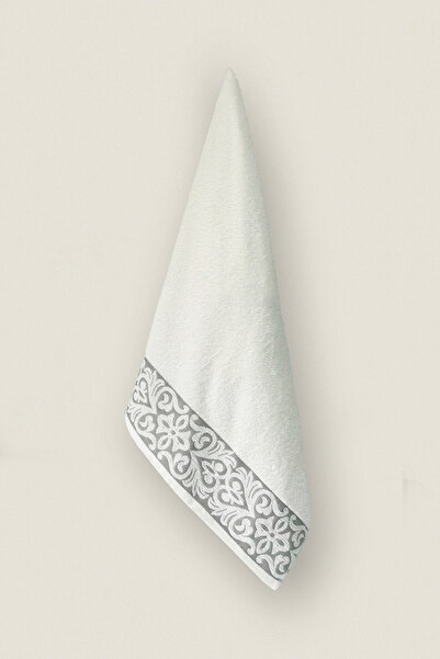 Ellaline Roma 6-Piece Hand Towel Set 100% Cotton Certified, Hand Face Kitchen Towel Dowry Laced White 40X60Cm