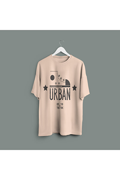 Zestia Μπλουζάκι Unisex, Αστικό Σχέδιο, Κανονική Γραμμή, 100% Βαμβάκι, Κρεμ Μ...