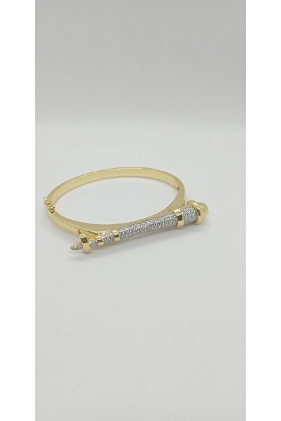 ndjewelry Özel Seri Zirkon Taşlı Çivi Model Kelepçe