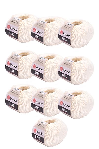 Yarnart 10 X Blugi 03 Off-White Pachet 10 Blugi Amigurimi Baby Floss 10 buc