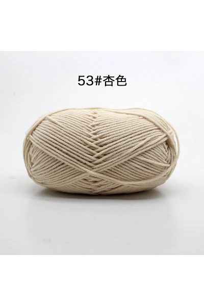 Choice 53 Likeecords 4-Strand Milk Cotton Knitting Wool Yarn 60g/roll Soft Baby Yarn For Crochet Craft Swe