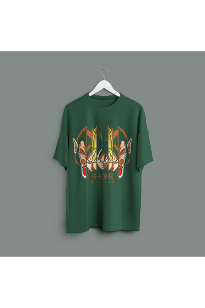 Zestia تي شيرت للجنسين، طباعة دراغون بول، عادي، 100% قطن، تي شيرت أخضر رقم: 00120