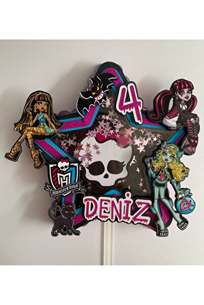 MONSTER HIGH Gizemli Arkadaşlar, Monster High Temalı Kız Çocuk 3D Cake Topper...