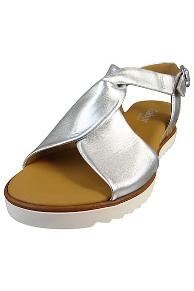 GABOR Damen Sandalen G-weite 62.751 Silberfarben 10 Silber Leder