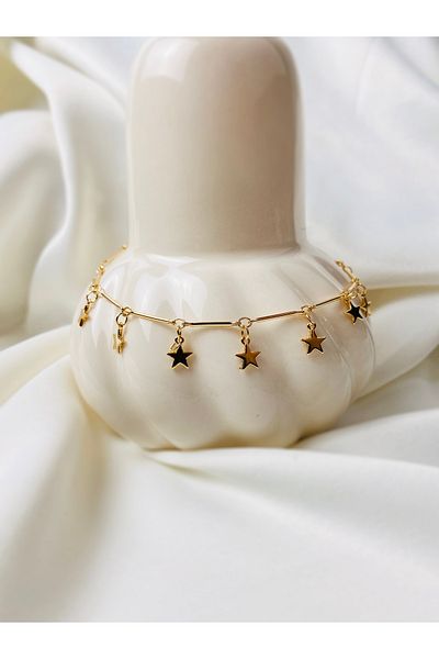 PACHİRA Rose Color Stainless Steel Xuping Dangle Star Figured Anklet |   Elegant Design