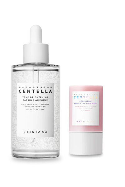 Skin1004 مجموعة العناية بتوحيد اللون وتنقية المسام – أمبولة سنتيلا قناع الطين