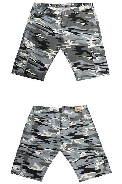 marufshop Men's Large Size Suitable for Men's Size 110 to 150 Kilograms Grey Color Dekons Camouflage Shorts