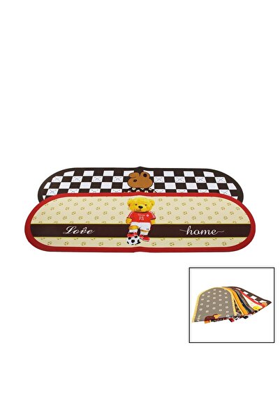 CT STONES Oval Colorful Patterned - Illustrated Water Absorbent - Magic Bath Mat Elastic 116 X 37.5cm (5446)