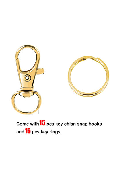 Choice1 30 قطعة من الذهب، 30 قطعة من خطافات الحبال المعدنية الدوارة وحلقات ال...