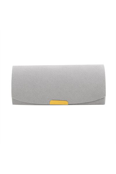Choice Light Gray Solid Color Portable Jewelry Storage Box New Exquisite Travel Jewelry Bag Suede Surface J