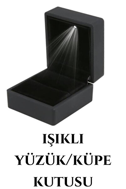 CARAT STONE Işıklı Yüzük Ve Küpe Kutusu (HEM YÜZÜK HEM KÜPE IÇİN UYGUNDUR.)