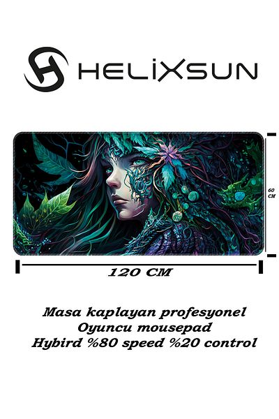 HELİXSUN لوحة ماوس كبيرة الحجم لمشغل الألعاب XXXl مقاس 120 × 60 سم