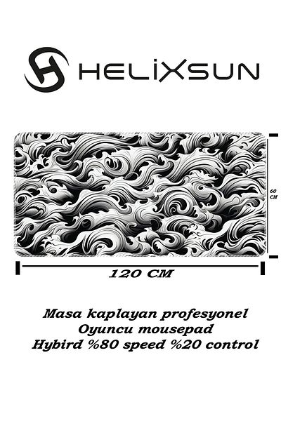 HELİXSUN لوحة ماوس كبيرة الحجم لمشغل الألعاب XXXl مقاس 120 × 60 سم