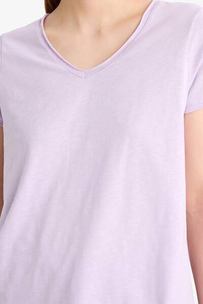 DeFacto Regular Fit V-Ausschnitt Basic Plain Kurzarm T-Shirt K1507AZ25SM