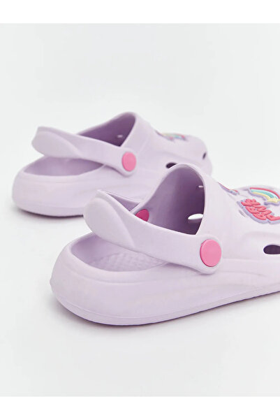 LC Waikiki Lcw Steps Lilac Printed Girls' Beach Sandals