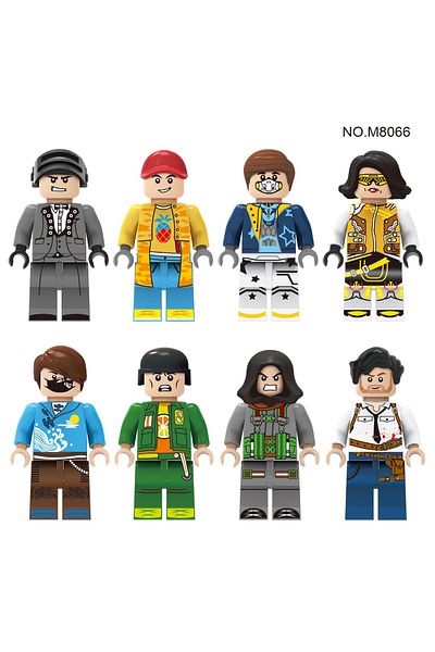 marimari 8Pcs Building Blocks Set Mini Figure Come as Visual