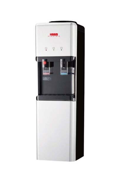 HAAM مبرد مياه قائم ساخن وبارد مع حجرة تخزين سفلية LM-YL1-1169B فضي