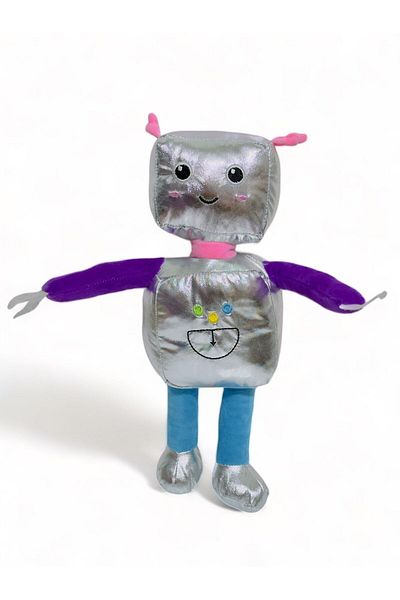 tmtoysandmore 40 cm Metallic Color Robot Plush Toy