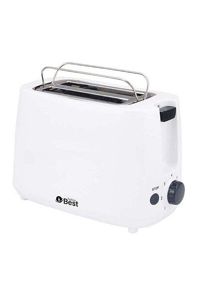 Techno Best 2-slice Electric Toaster, 650w, White, With Browning Control - Bet-01p