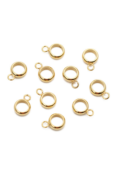 Choice4 4 مم ذهبي 30 قطعة/مجموعة موصلات قلادة من الفولاذ المقاوم للصدأ مشابك ...