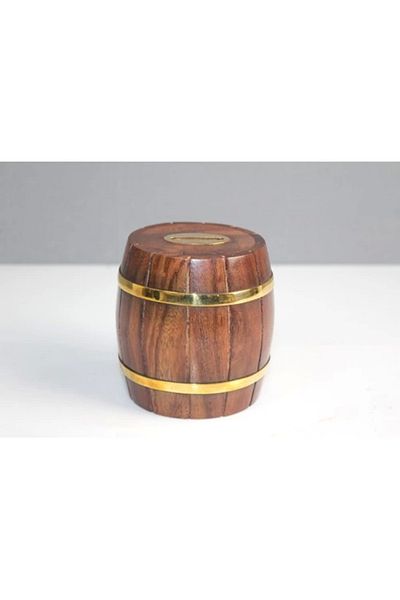 TTT Brass Detailed Barrel Piggy Bank Model 1