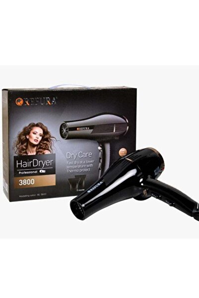 REFURA مجفف شعر احترافي بقوة 2300 واط - أسود RE-3800
