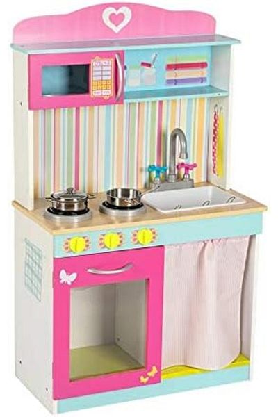 Star Kids Wooden Pretend Kitchen Playset for Kids by Eipaza with Cooking Utensils SHA-170997