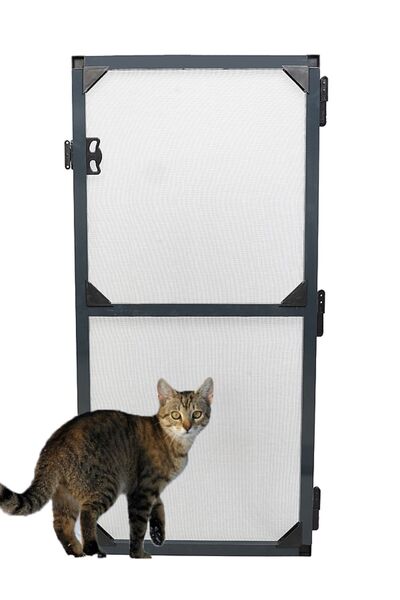 Kamataş Menteşeli Yırtılmaz Kapı Kedi Sinekliği (PET TÜL) Antrasit 90x210 Cm....