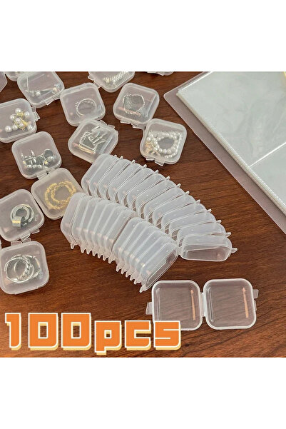 Choice 100 قطعة 20/50/100 قطعة صندوق تخزين بلاستيكي صغير مربع شفاف حاوية محمو...