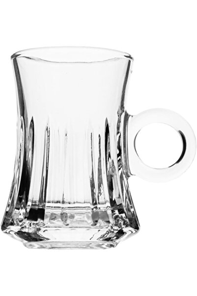 ALSAIF Glass Tea Cups With Handles For Hot Beverages, Wide Base For Stability From , 6 Pieces, 100 ml