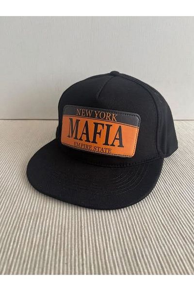 CosmoOutlet Empire State Mafia Slogan Unisex Black Hip Hop Cap - Detachable Bench Logo