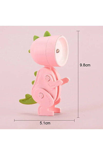 Choice Pink Mini Dinosaur Night Light Battery Magnetic Folding Nights Lamp Bedroom Bedside Table Ornaments