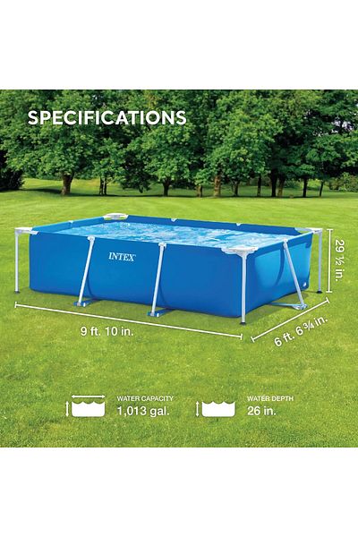 Intex 3OM X 2OM X O.75M RECTANGULAR FRAME POOL