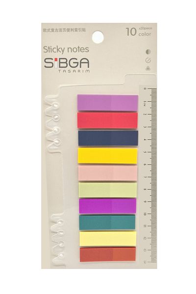 sibga tasarım Transparent Color Postit Post It. Book Marker Bookmark Postit Sticker Note Paper 200 Sheets