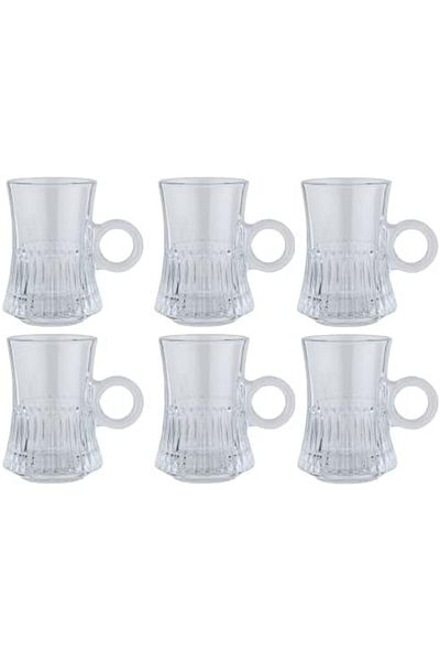 ALSAIF Zad Tea Cup With Pvc Window Plastic Box, 6 Pieces, 119 Ml, Multicolored