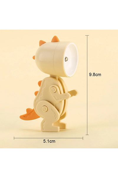 Choice Light Yellow Mini Dinosaur Night Light Battery Magnetic Folding Nights Lamp Bedroom Bedside Table Or
