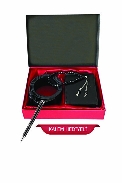 expreshediye Erkek Hediye Seti İsimli Tesbih Cüzdan Kemer