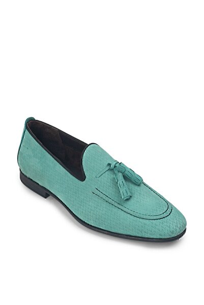 Deery Зелені чоловічі мокасини з натурального нубуку