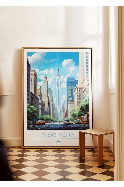 ARTHOUSECOLLECTIVE Njujork poster - Putnički poster - Gradski poster bez okvi...