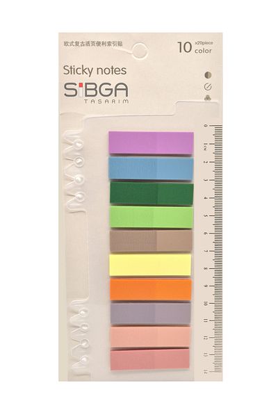 sibga tasarım Transparent Color Postit Post It. Book Marker Bookmark Postit Sticker Note Paper 200 Sheets