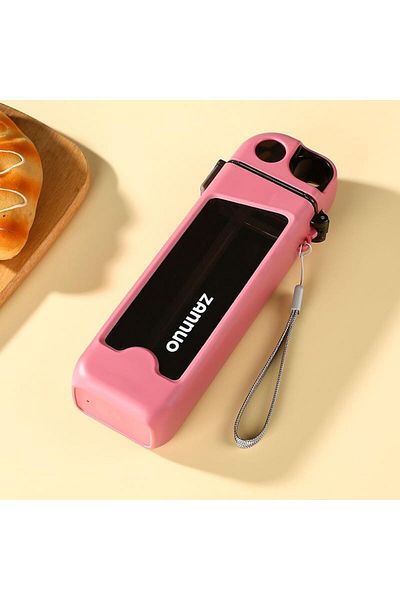 style iconic Flip-top Portable Square Plastic Water Bottle, 350ml, Food-grade,
