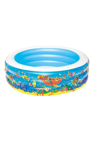 BESTWAY Inflatable Fish Round Pool - Wide, 3 Layers - 196x53 cm