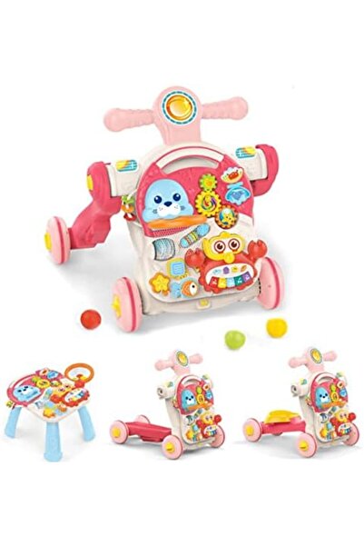 huanger مشاية دفع مع طاولة أنشطة تفاعلية تعليمية للأطفال من عمر 12 إلى 18 شهر...