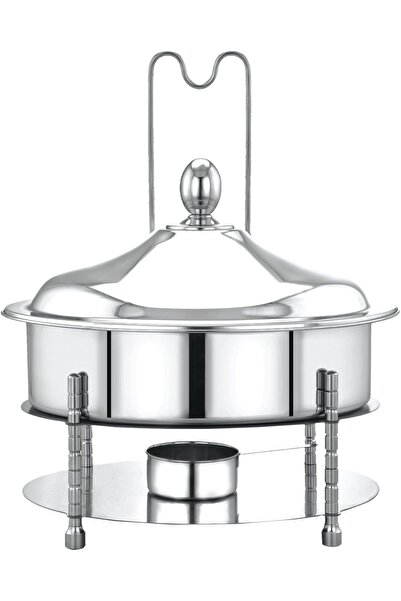 ALSAIF Food Warmer Buffet Pot, Round Stainless Steel with Fuel Holder, 8 Lite...