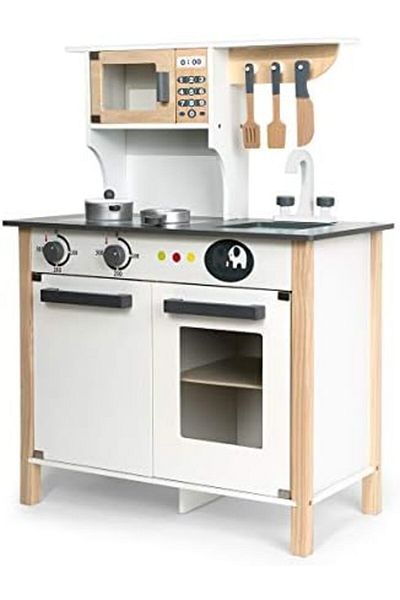 Star Kids Wooden Kitchen Play Set for Kids with Kitchen Accessories - Best Toys Gift for Boys and Girls